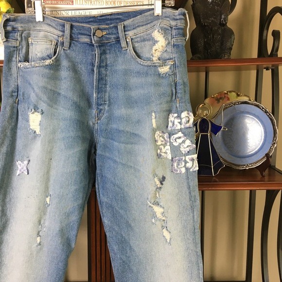 New LOST DAZE Washed Blue Denim Portal Jeans Size 31 $850 - Picture 3 of 14